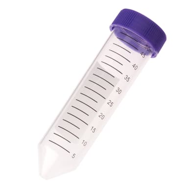 50mL Centrifuge Tube, Purple Cap – Bag, Sterile