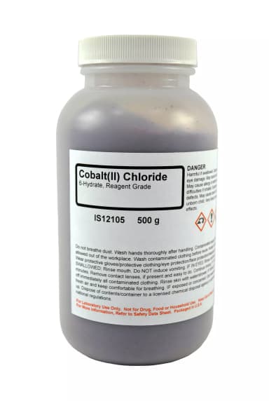 COBALT (II) CHLORIDE 6-HYDRATE R/G, 500G