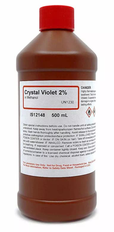CRYSTAL VIOLET SOLUTION 2% METHANOL) 500ML