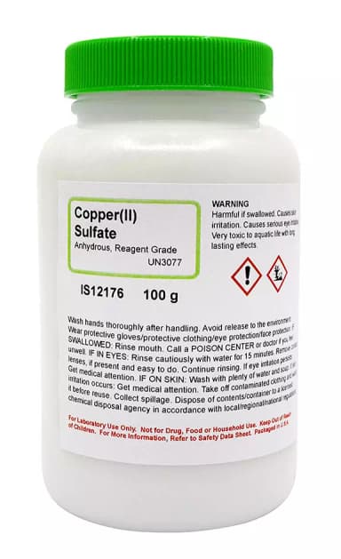 COPPER (II) SULFATE ANHYDROUS R/G 100G CC0531-100G