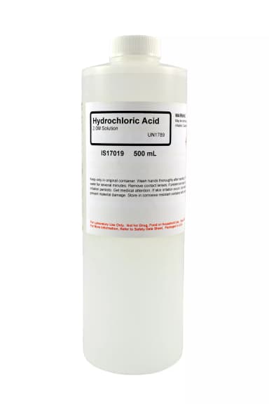 HYDROCHLORIC ACID SOL 2.0M 500ML