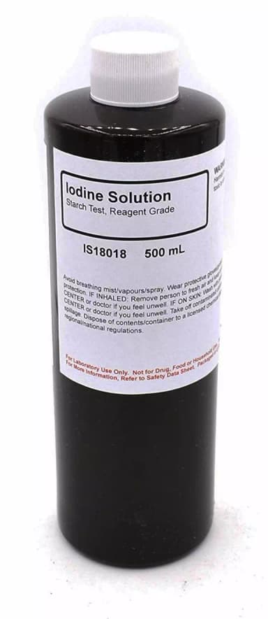 IODINE SOLUTION (STARCH TEST) R/G 500ML