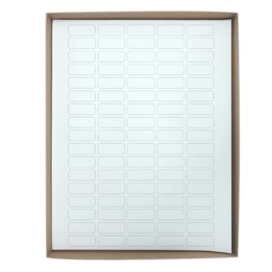 Label Sheets, Cryo, 33x13mm, for 1.5-2mL Tubes, 20 Sheets, 85 Labels per Sheet, White