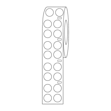 Label Roll, Cryo, Direct Thermal, 13mm Dots, for 2.0mL Tubes, White
