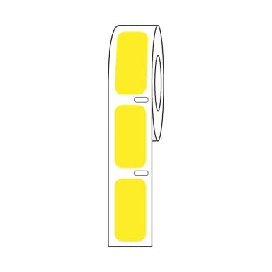 Label Roll, Cryo, Direct Thermal, 27x13mm, for Cryogenic Vials, Yellow