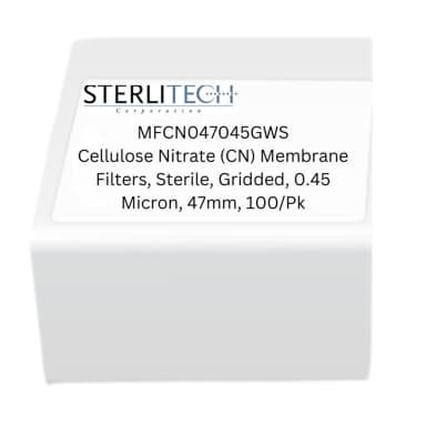 Cellulose Nitrate (CN) Membrane Filters, , Sterile, Gridded, 0.45 Micron, 47mm, 100/Pk