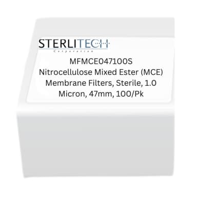 Nitrocellulose Mixed Ester (MCE) Membrane Filters, , Sterile, 1.0 Micron, 47mm, 100/Pk