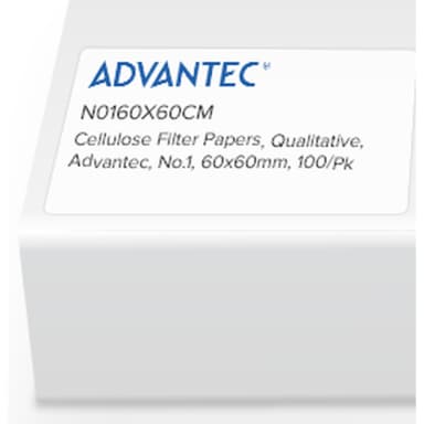 Qualitative Filter Papers No.1, 60 x 60mm, 100/pk