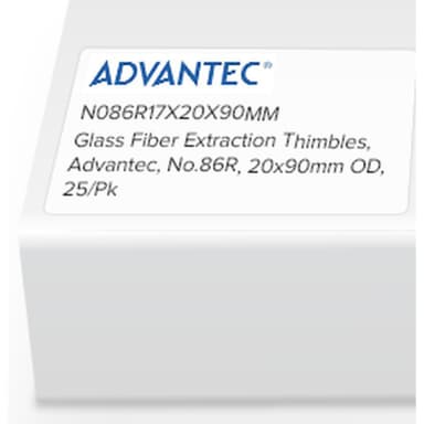 Glass Thimble No.86R, 20 x 90mm OD, 25/Pk