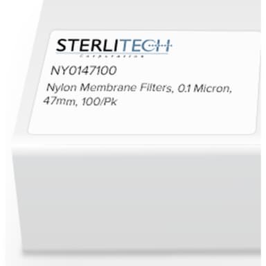 Nylon Membrane Filters, 0.1 Micron, 47mm, 100/Pk