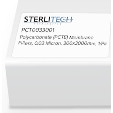Polycarbonate (PCTE) Membrane Filters, 0.03 Micron, 300 x 3000mm, 1/Pk