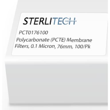 Polycarbonate (PCTE) Membrane Filters, 0.1 Micron, 76mm, 100/Pk