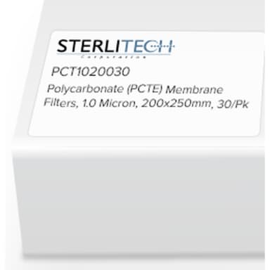 Polycarbonate (PCTE) Membrane Filters, 1.0 Micron, 200 x 250mm, 30/Pk