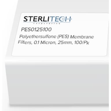 Polyethersulfone (PES) Membrane Filters, 0.1 Micron, 25mm, 100/Pk