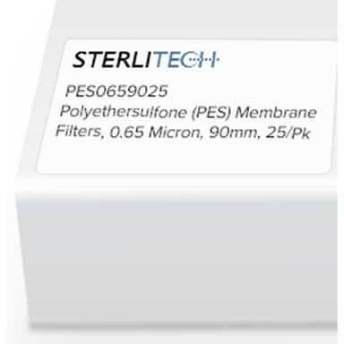Polyethersulfone (PES) Membrane Filters, 0.65 Micron, 90mm, 25/Pk