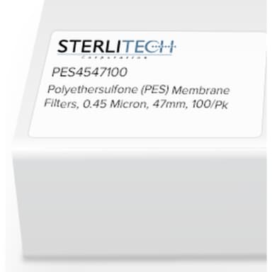 Polyethersulfone (PES) Membrane Filters, 0.45 Micron, 47mm, 100/Pk
