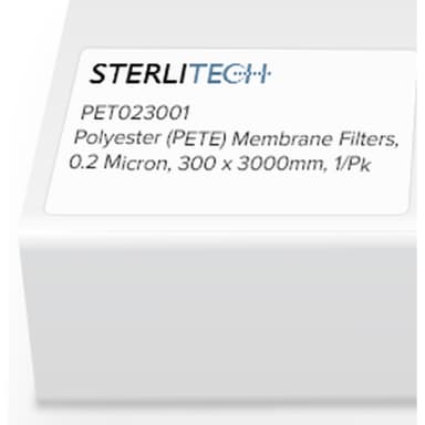 Polyester (PETE) Membrane Filters, 0.2 Micron, 300 x 3000mm, 1/Pk