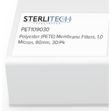 Polyester (PETE) Membrane Filters, 1.0 Micron, 90mm, 30/Pk