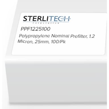 Polypropylene Nominal Prefilter, 1.2 Micron, 25mm, 100/Pk