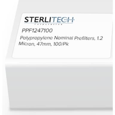 Polypropylene Nominal Prefilter, 1.2 Micron, 47mm, 100/Pk