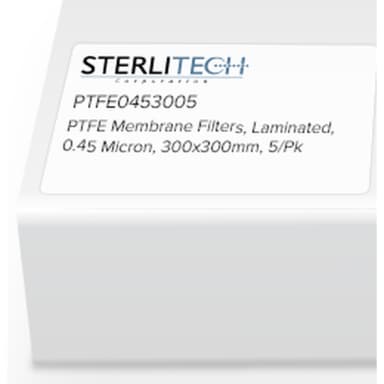 PTFE Laminated Membrane Filters, 0.45 Micron, 300 x 300mm, 5/Pk