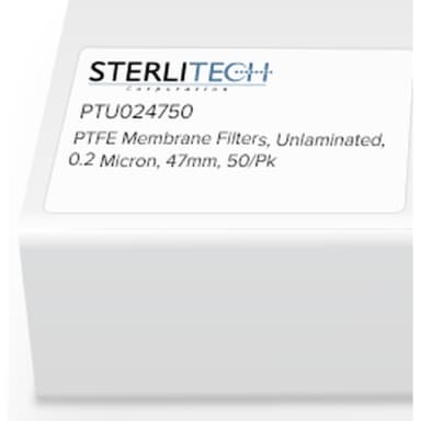 PTFE Unlaminated Membrane Filters, 0.2 micron, 47mm, 50/Pk