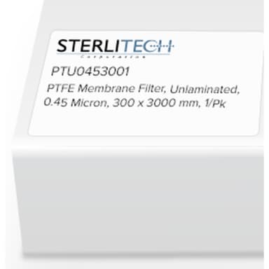 PTFE Unlaminated Membrane Filters, 0.45 micron, 300 x 3000mm, 1/Pk