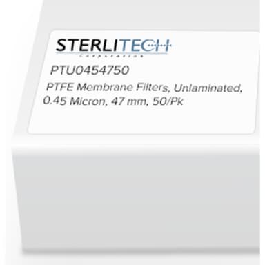 PTFE Unlaminated Membrane Filters, 0.45 micron, 47mm, 50/Pk