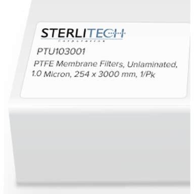 PTFE Unlaminated Membrane Filters, 1.0 Micron, 254 x 3000mm, 1/Pk