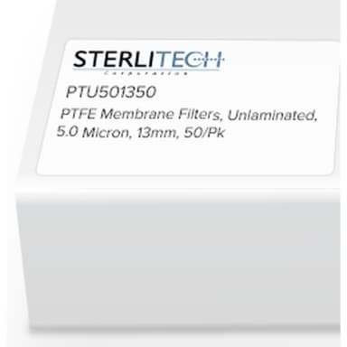 PTFE Unlaminated Membrane Filters, 5.0 Micron, 13mm, 50/Pk