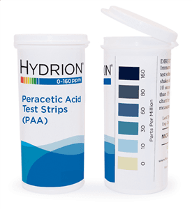 Peracetic Acid (PAA) test strip 0-160 PPM, Carton/6