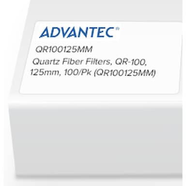 Quartz Fiber Filters, QR-100, 125mm, 100/Pk