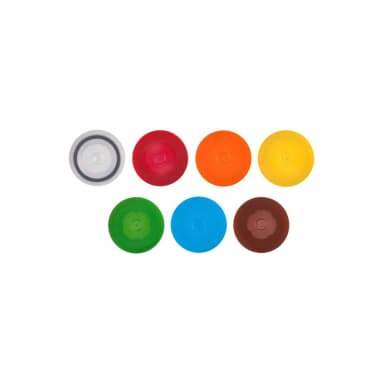 Axygen Microcentrifuge Non-Looped Screw Caps, with O-rings, Yellow, Polypropylene, 500 Caps/Unit, 8 Units/Case.