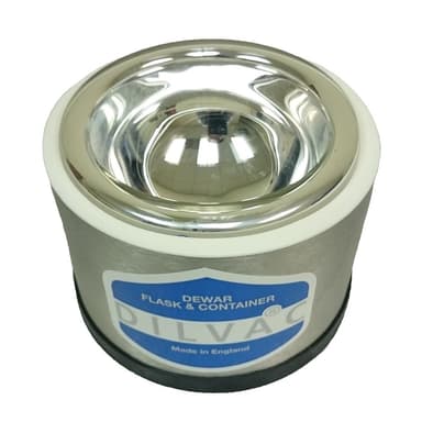 0.38Ltr. WideTop-Shallow Stainless Steel Cased Dewar Flask