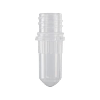Axygen 0.5mL Conical Screw Cap Tubes Only, Polypropylene, Clear, Non-Sterile, 500 Tubes/Pack, 8 Packs/Case.