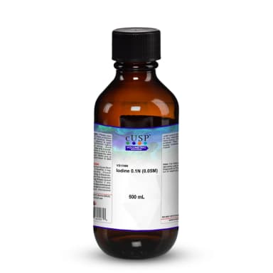 Iodine 0.100N (0.050M)