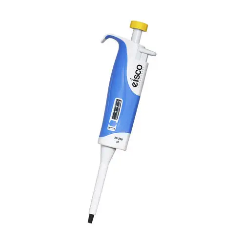 Variable Volume Micropipette - Fully Autoclavable - 20-200uL Volume Range - 1.0uL Increments - Includes Calibration Report