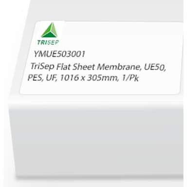 TriSep Flat Sheet Membrane, UE50, PES, UF, 1016 x 305mm, 1/Pk