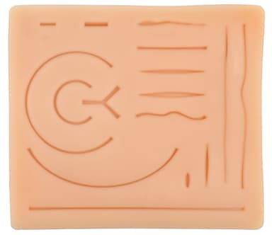 Practice Suture Pad - Premium, Life-Like Plastic Suture Pad with Common Cuts & Lacerations - Designed by Physicians