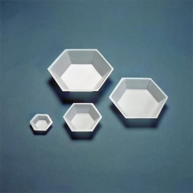 HEXAGONAL WEIGHING DISHES POLYSTYRENE, ANTI-STATIC, NATURAL (SMALL) - 1-3/4"o.d. X 3/8"d, 500/Pack