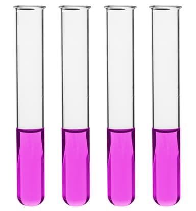 Test Tubes, 25ml - Borosilicate 3.3 Glass - 1.2mm Thick Walls, Beaded Rim - Superior Heat & Chemical Durability - 5.9" Tall, 0.7" Diameter, 100PK