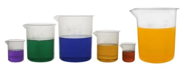 6PC Plastic Beaker Set - Premium Polypropylene - 50, 100, 250, 500, 1000, 2000ml