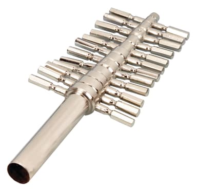 Cork Borer Set, Set of 12 Sizes - 4-18mm - German Pattern - Brass, Nickel Plated Finish