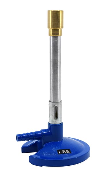 Bunsen Burner, LPG - Flame Stabilizer - Die Casted Zinc Alloy Base - Suitable for use with LPG / Butane Gas