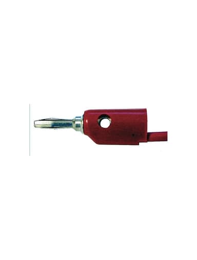 BANANA PLUG CORDS, 24", PACK OF 6 (3 RED, 3 BLACK)